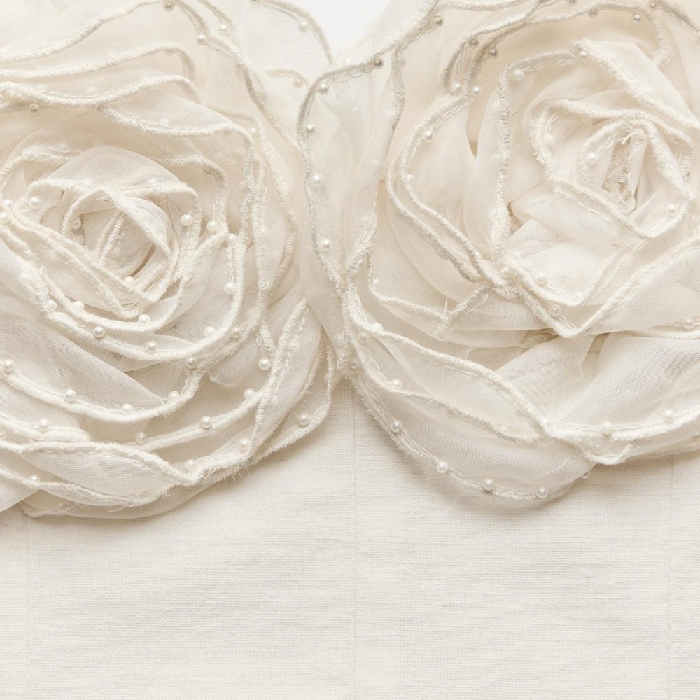 Zara White Strapless Crop Top - Picture 4 of 16